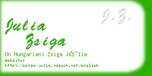 julia zsiga business card